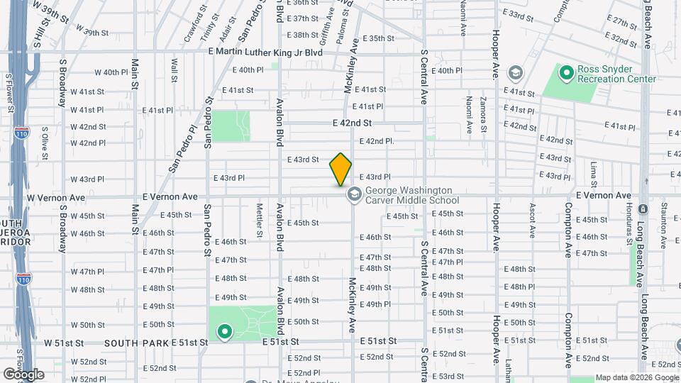807 E Vernon Ave Map and Location Details
