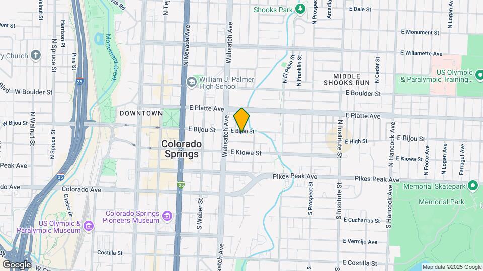 427-431 E Bijou St Mapa y Detalles de la Ubicación