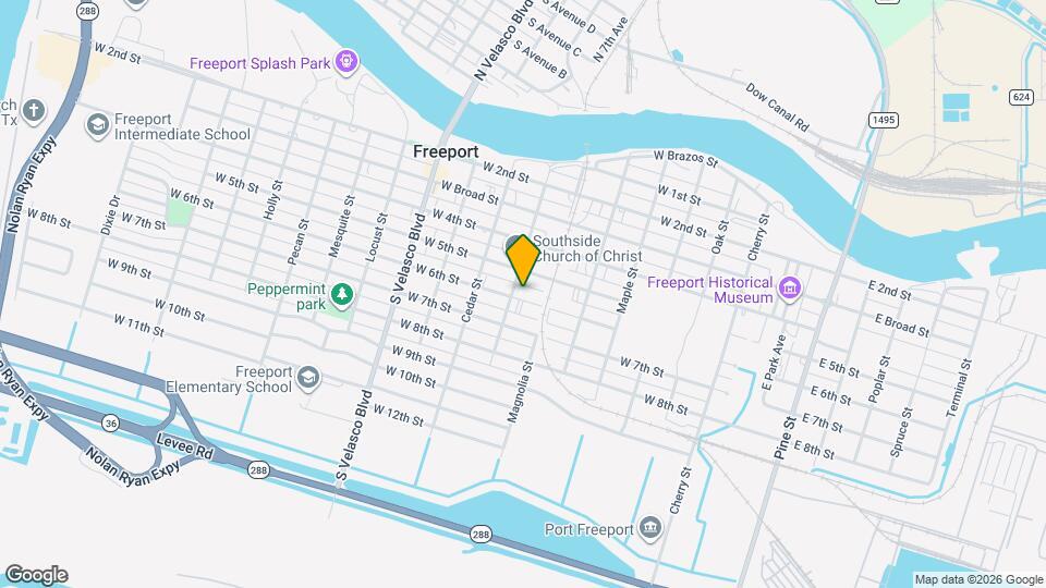 726 W 6th St Map and Location Details