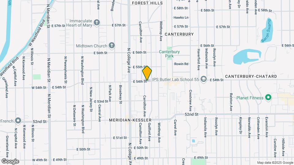 821 E 54th St Map and Location Details