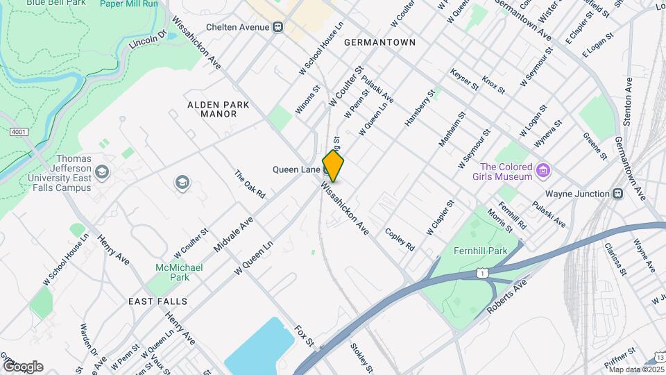 5231 Wissahickon Ave, Unit 1 Map and Location Details