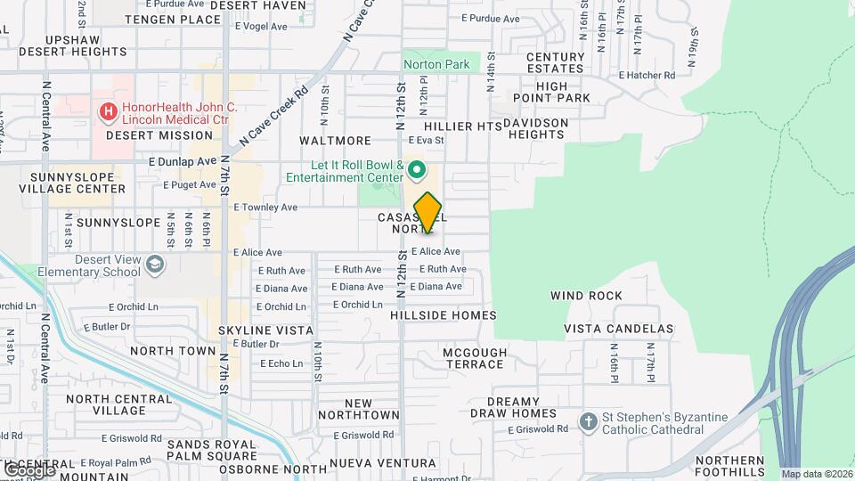 1237 E Lawrence Ln Map and Location Details