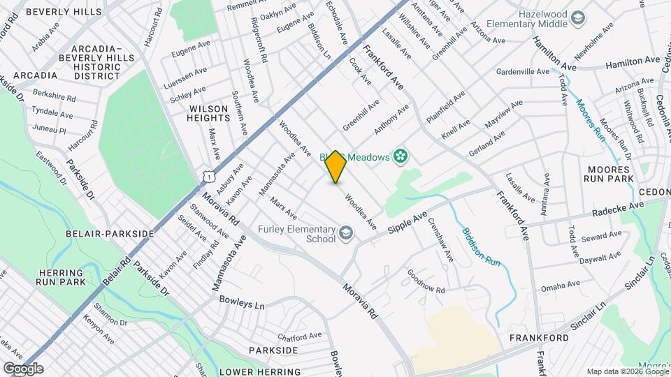 4513 Woodlea Ave Map and Location Details