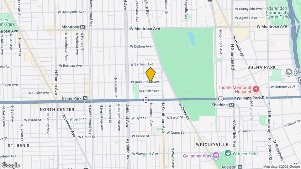1443 W Belle Plaine Ave Mapa y Detalles de la Ubicación