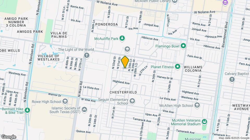 2800 N 30th St Map and Location Details