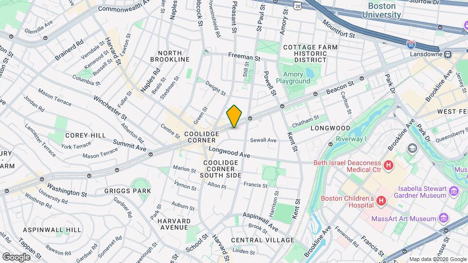 1265 Beacon St, Unit 303 Map and Location Details