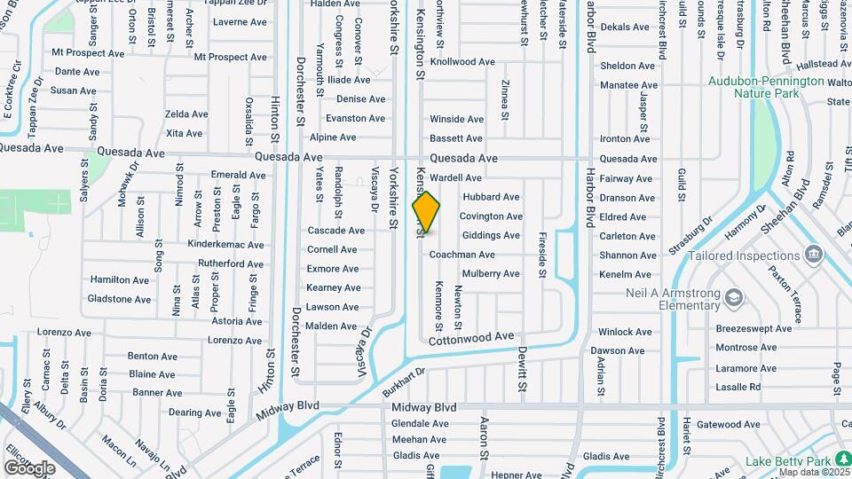 1402 Kensington St Map and Location Details