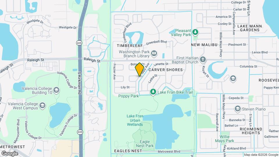 1343 Poppy Ave Map and Location Details