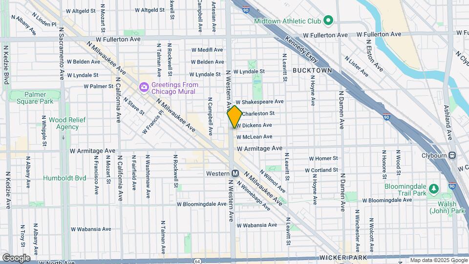 2035 N Western Ave, Unit 2R Map and Location Details