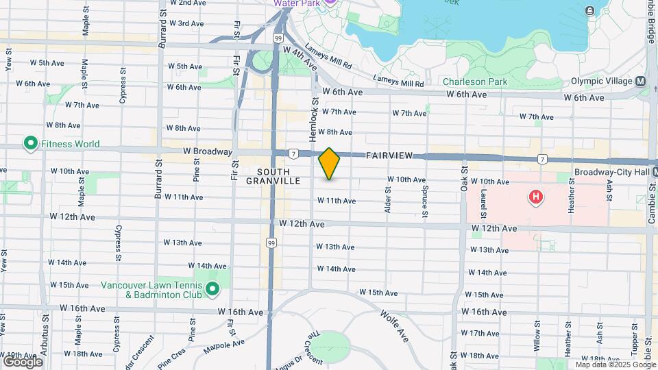 1364 W 10th Ave Map and Location Details