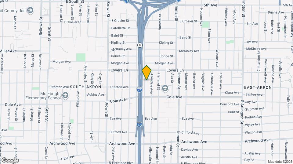 1025 Coventry St Map and Location Details