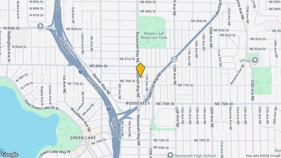 7802 Roosevelt Way NE Map and Location Details