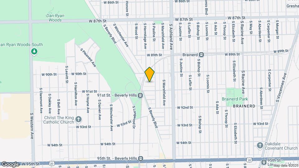 1717 W 90th Pl Map and Location Details