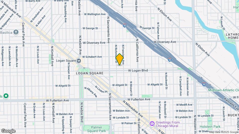 2914 W Logan Blvd, Unit G Map and Location Details