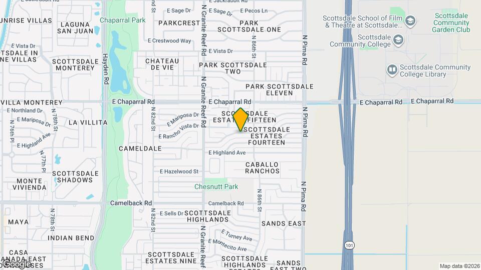8513 E Rancho Vista Dr Map and Location Details