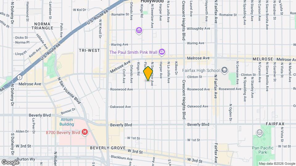 522 N Flores St, Unit 2 Map and Location Details