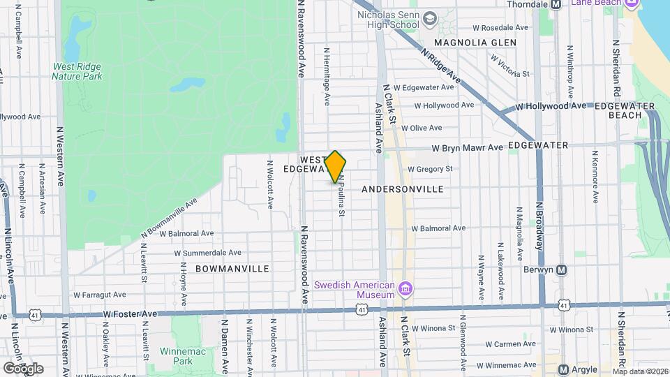 1702 W Catalpa Ave Mapa y Detalles de la Ubicación