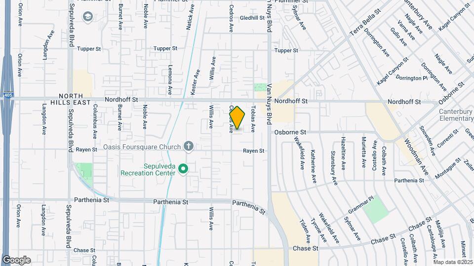8938 Cedros Ave Mapa y Detalles de la Ubicación