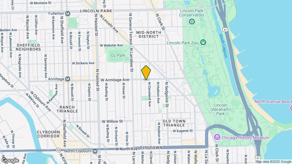 Lincoln Park Armitage Mapa y Detalles de la Ubicación