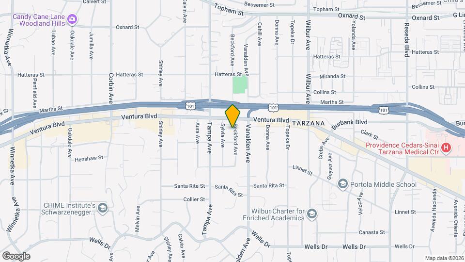 5527 Beckford Ave Map and Location Details