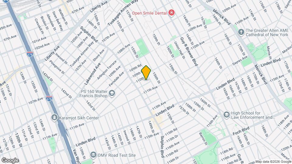 153-17 110th Rd Map and Location Details