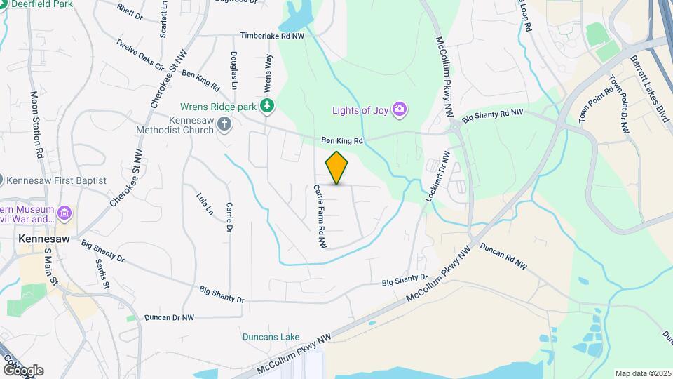 1655 Carrie Farm Ln NW Mapa y Detalles de la Ubicación