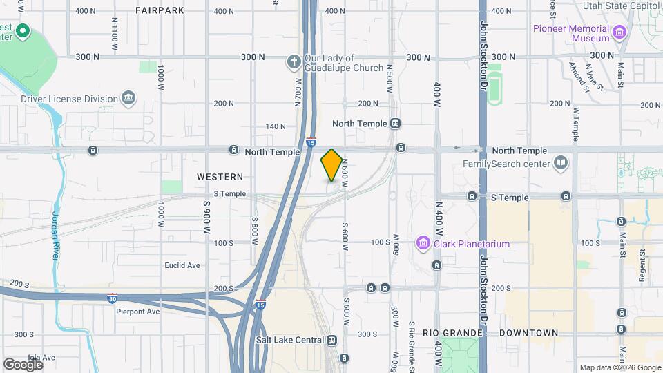 606 W S Temple St Map and Location Details
