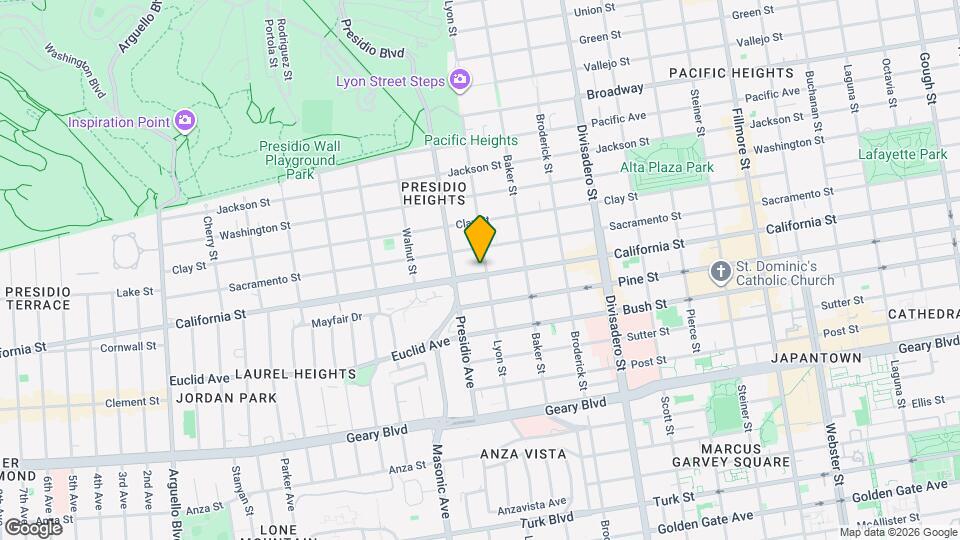 3102 California St, Unit #2 Map and Location Details