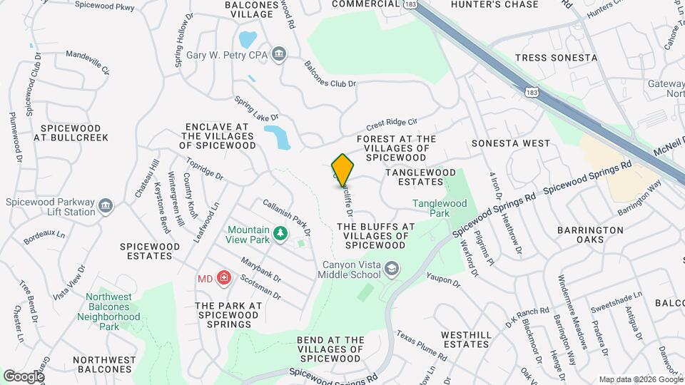 11316 Cedarcliffe Dr Map and Location Details