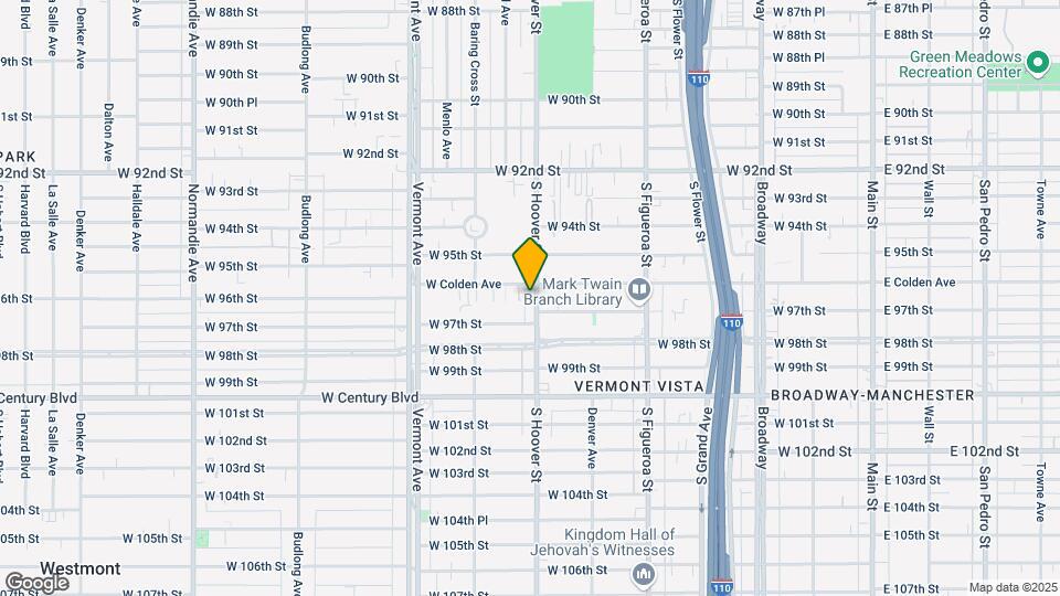 9615-9619 S Hoover St Map and Location Details