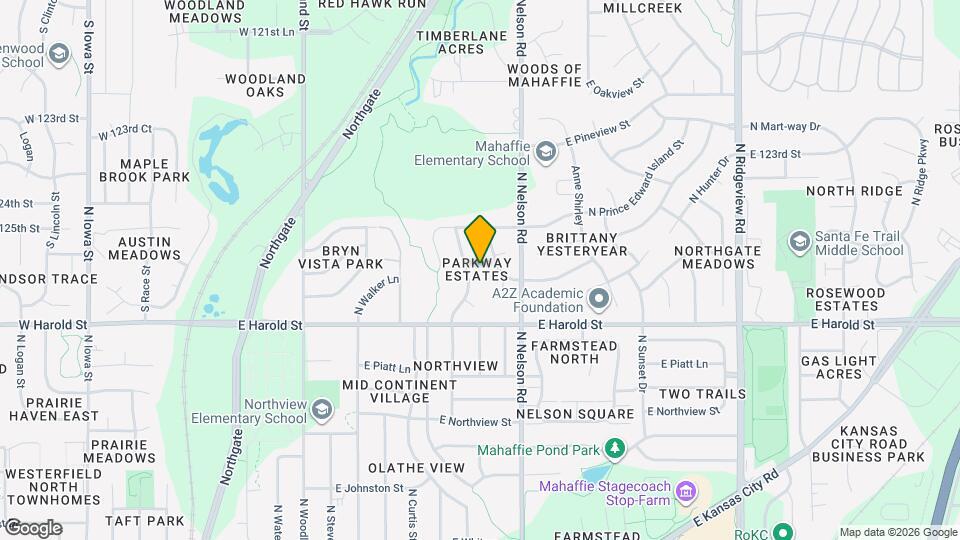 12643 S Prairie Creek Rd Map and Location Details