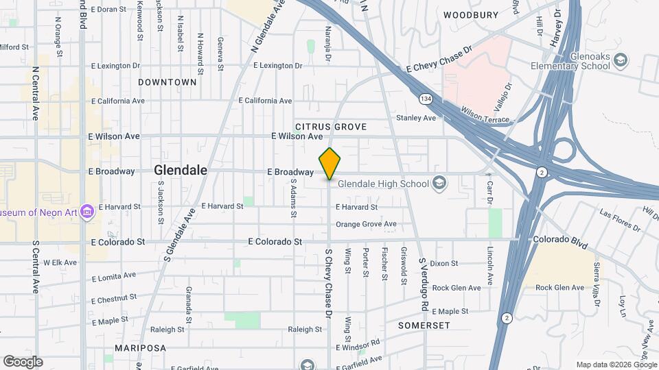 116 S Chevy Chase Dr, Unit 116 Map and Location Details