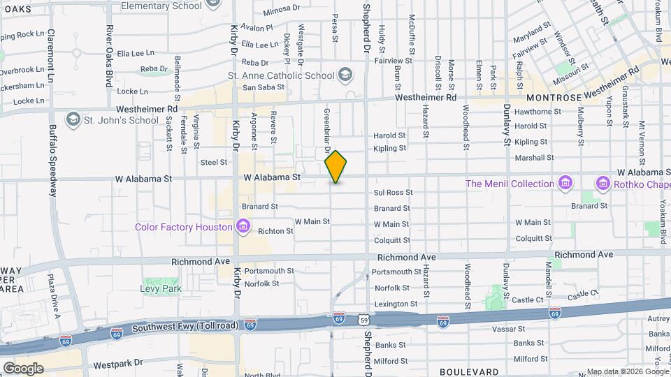 2142 Sul Ross St, Unit A Map and Location Details