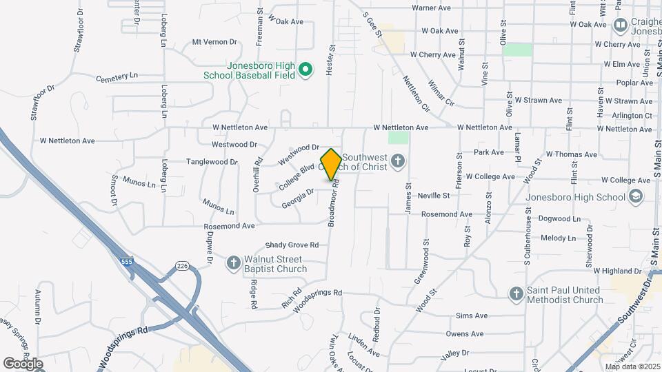 1600 Georgia Dr Map and Location Details