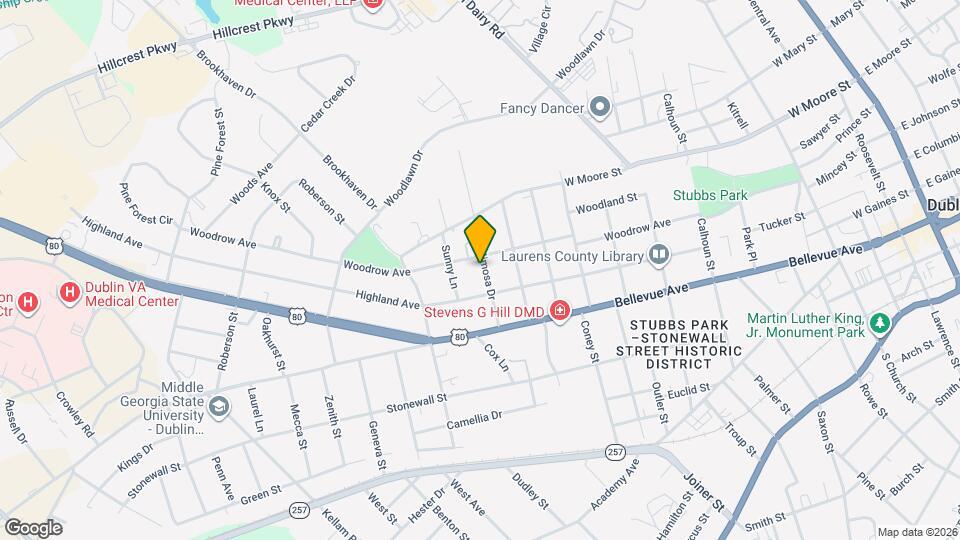 214 Mimosa Dr Map and Location Details