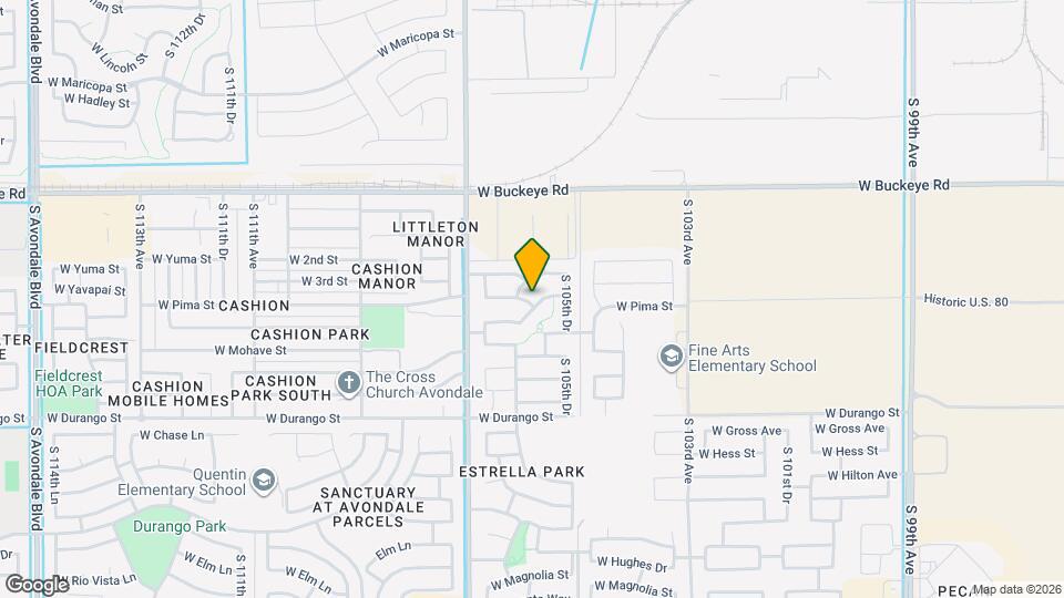 10540 W Pima St Map and Location Details