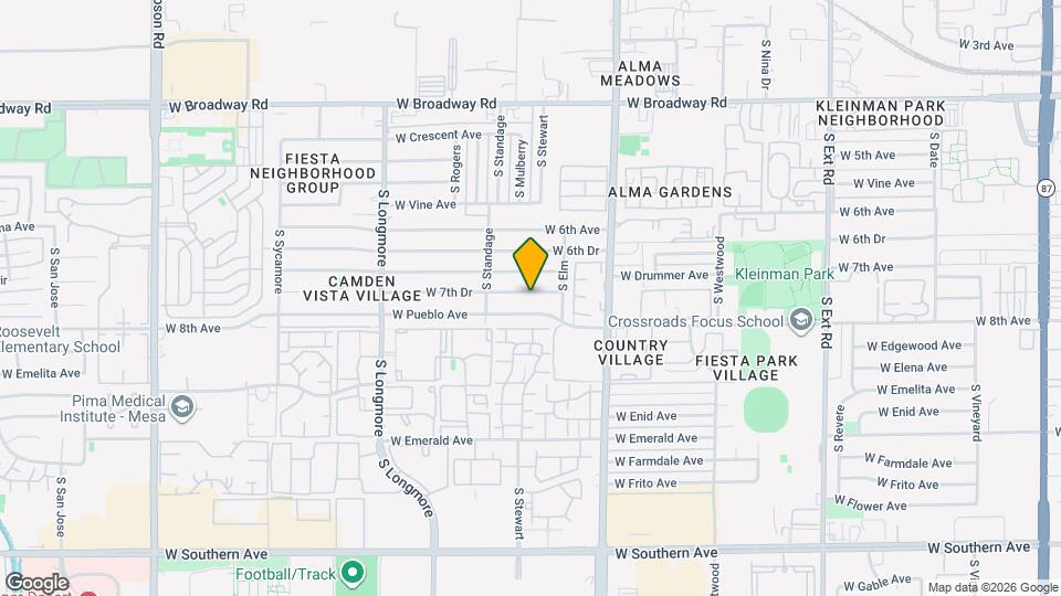 1321 W 7th Dr Map and Location Details