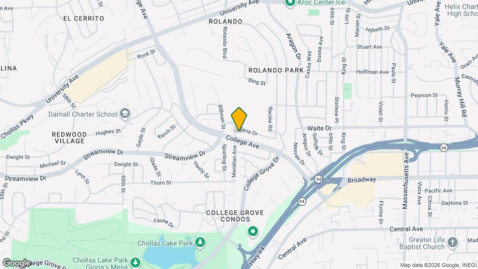 3557 1/2 College Ave Map and Location Details