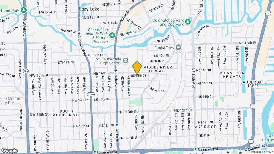 630 NE 15th Ct Map and Location Details