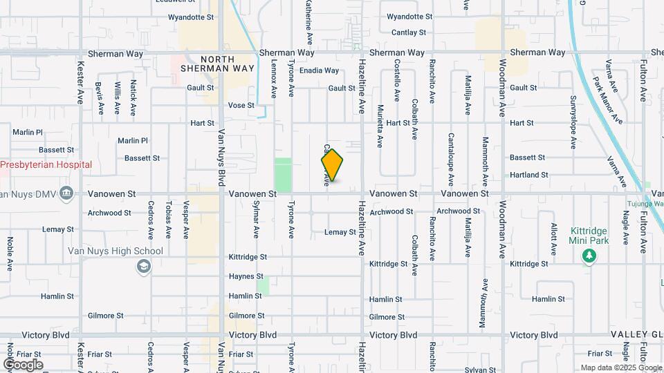 14157 Vanowen St Map and Location Details
