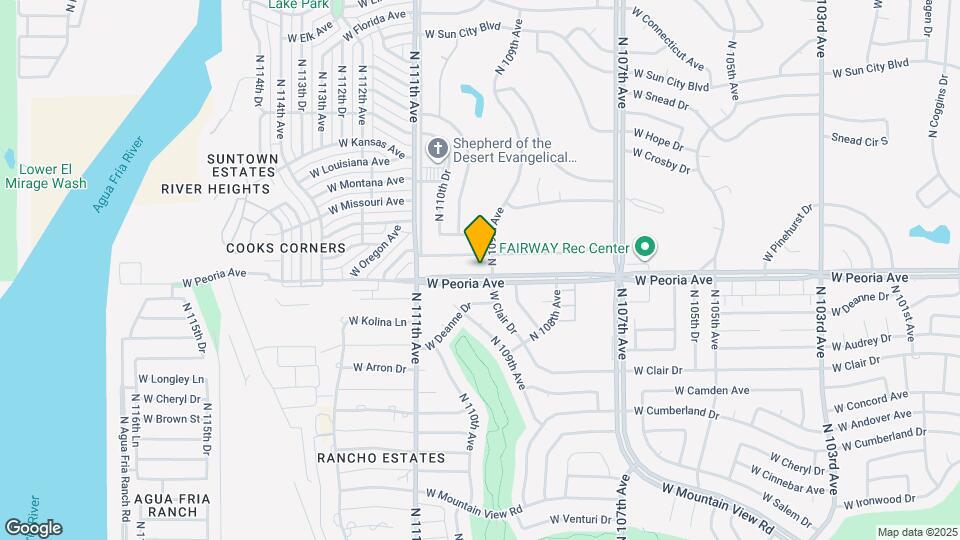 10912 W Peoria Ave Map and Location Details