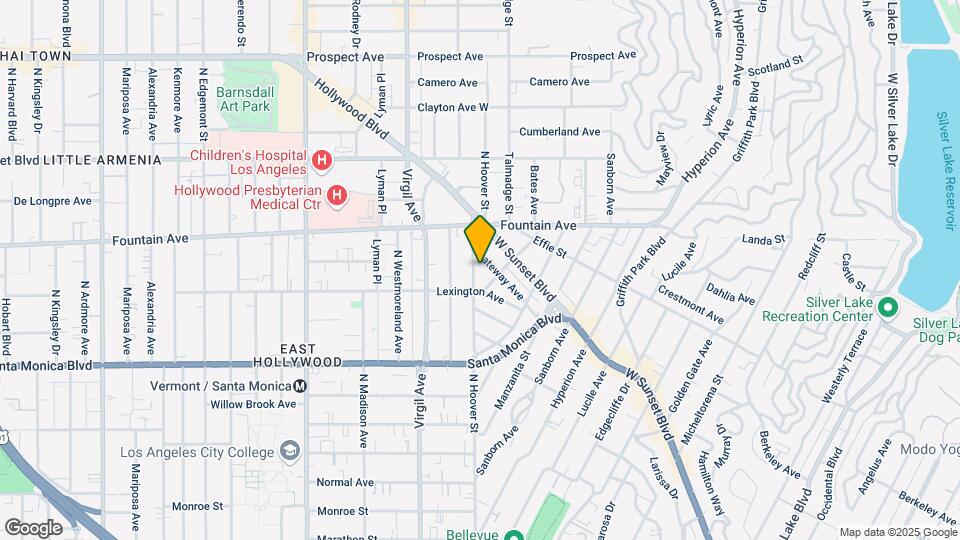 1222 N Hoover St Mapa y Detalles de la Ubicación