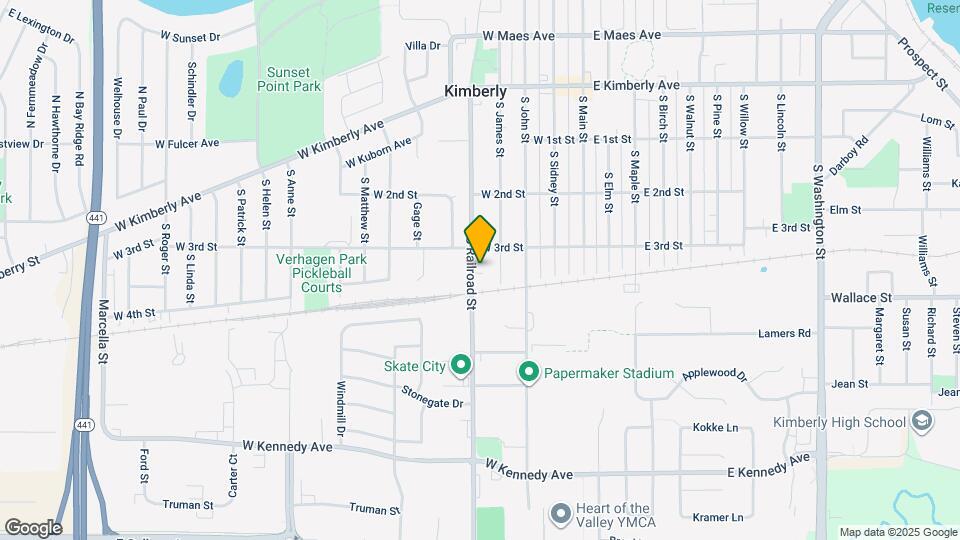 435 S Railroad St Map and Location Details