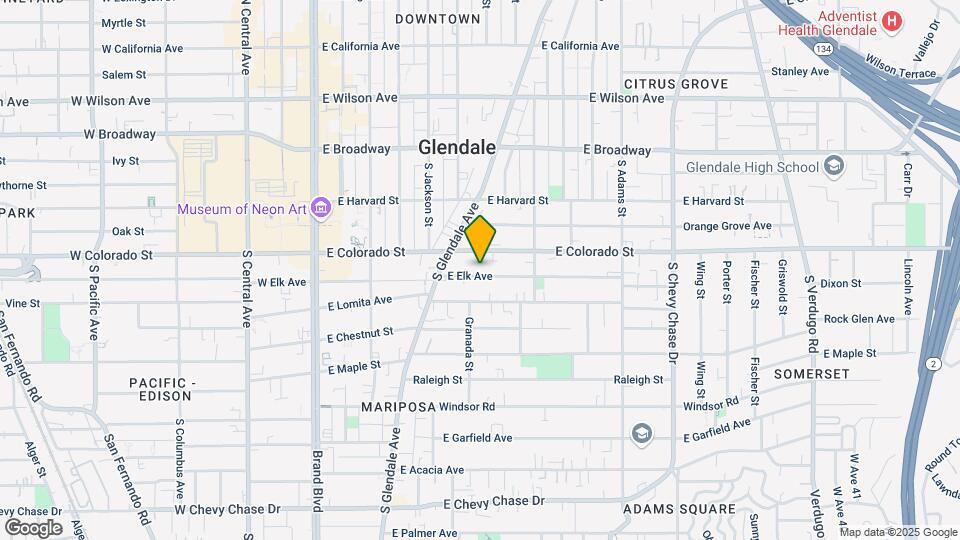 615 E Elk Ave Map and Location Details