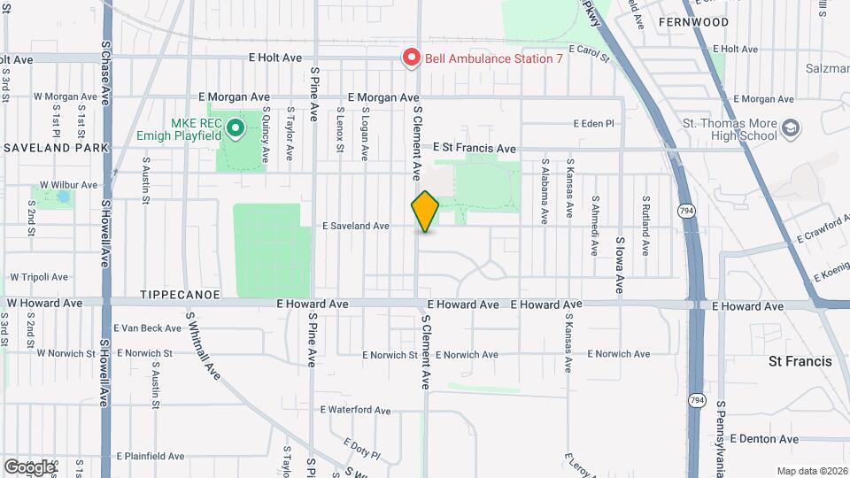 3760 S Clement Ave Map and Location Details