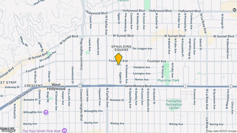 1235 N Ogden Dr Mapa y Detalles de la Ubicación
