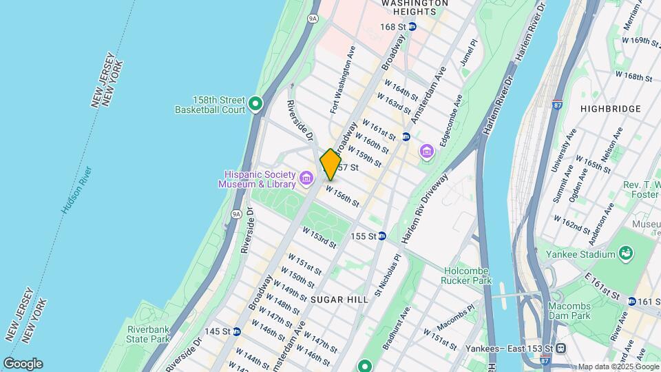555 W 156th St-Unit -4G Mapa y Detalles de la Ubicación