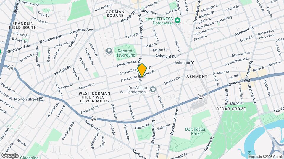 832 Washington St Map and Location Details