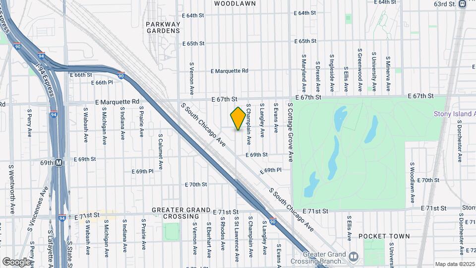 6813 S St Lawrence Ave Map and Location Details