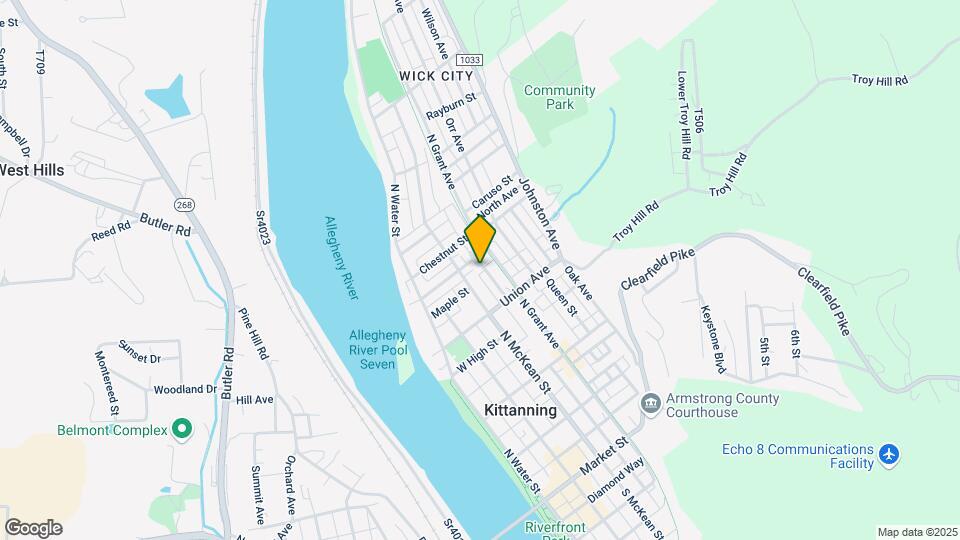 Kittanning Cottages Map and Location Details